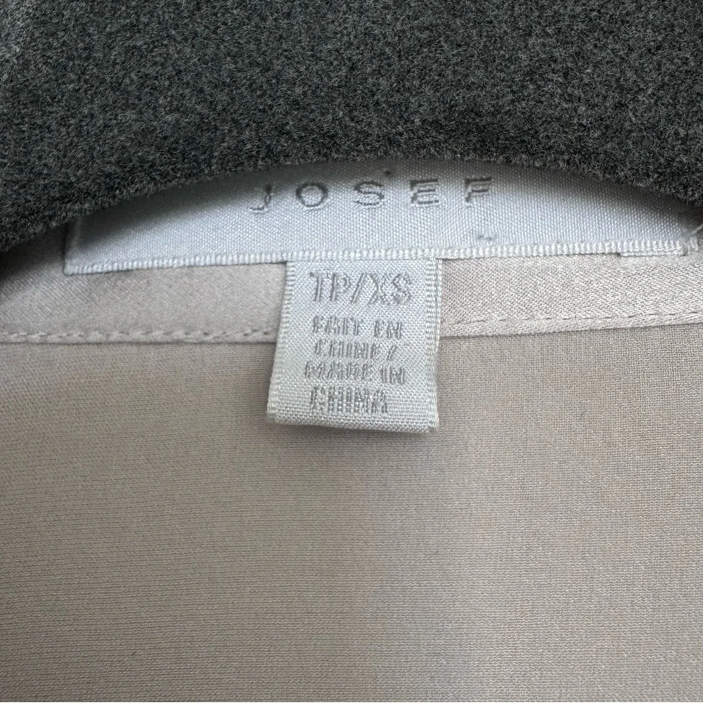 JOSEF Silk Wrap Blouse Size XS Beautiful Silvery Shiny Fabric - Picture 2 of 7